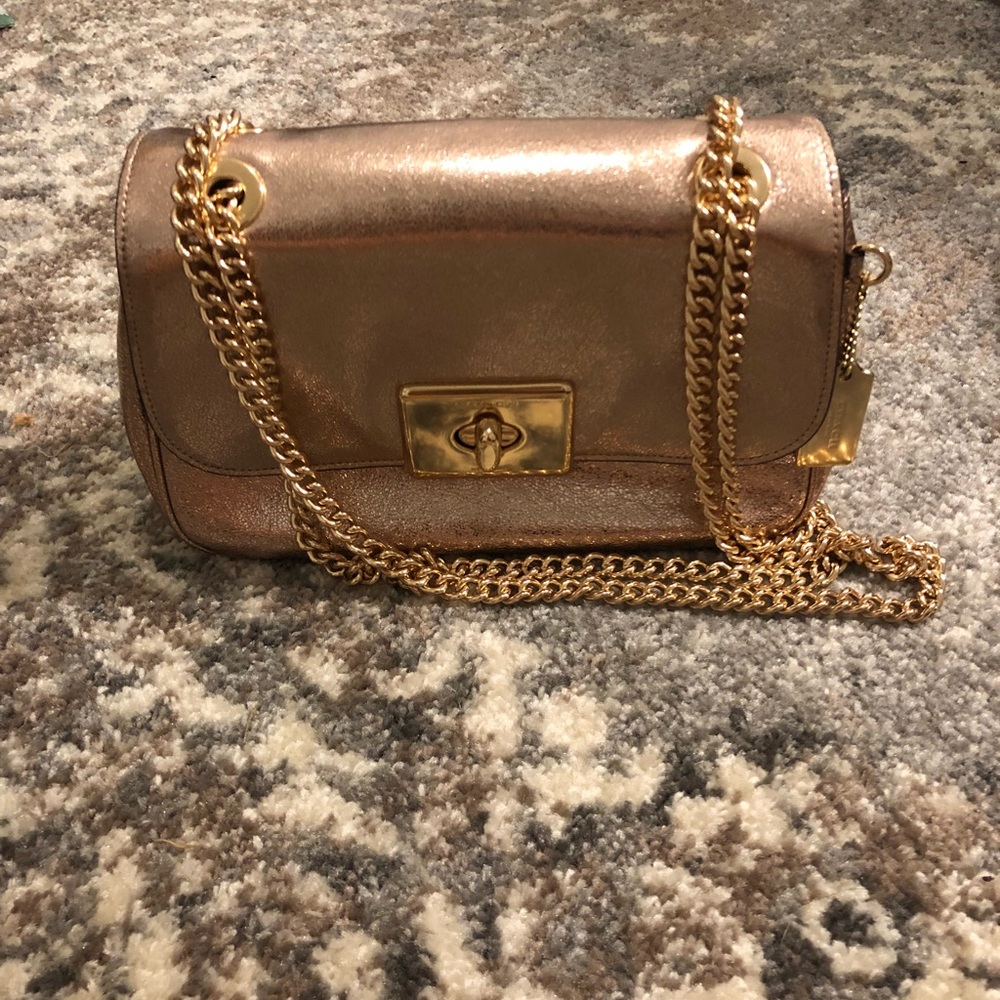 COACH Cassidy Rose Gold Chain Crossbody